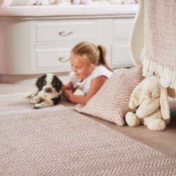 Hug Rug Rose Woven Herringbone Rug 160 x 230cm - Pink - Wilko - thumbnail 5
