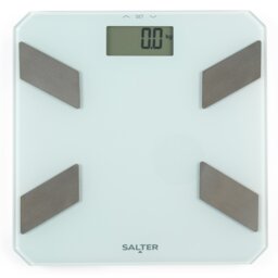 Salter Glass LCD Analyser Scale White - Size: 30.2 x 1.94 x 30.2 cm - Wilko