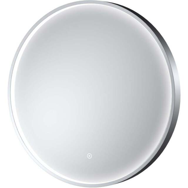 nuie Polished Chrome Framed LED Touch Sensor Mirror 600mm - Size: 600 x 600 x 47mm - Wilko - image 1