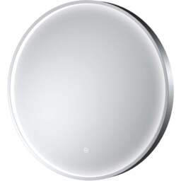 nuie Polished Chrome Framed LED Touch Sensor Mirror 600mm - Size: 600 x 600 x 47mm - Wilko
