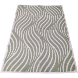 Charles Bentley Green Wave Outdoor Rug 120 x 170cm - Size: 2.5 x 120 x 170cm - Wilko - thumbnail 1