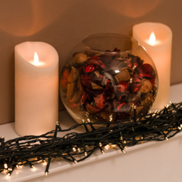 The Christmas Centre 50 Warm White LED Multifunction Green Cable String Light 5m - Size: 500 x 0.5 x 1cm - Wilko - thumbnail 3