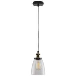 Kliving Eve Clear Glass Pendant Light - Size: 15 x 20 x 20cm - Wilko - thumbnail 1