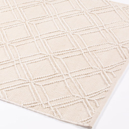 Esselle Home Blenheim Cream Diamond Rug 160 x 230cm - Size: 230 x 160 x 1cm - Wilko - thumbnail 3