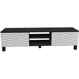 Decorotika Lukas 2 Door 2 Black Marble Effect and White TV Unit - Size: 40.3 x 150 x 35cm - Multi - Wilko - thumbnail 7