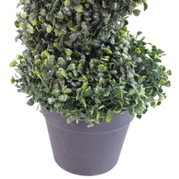 Botanik Boxwood Topiary Tower Artificial Tree with Spiral Metal Top in Pot 3ft 2 Pack - Size: 90 x 25 x 25cm - Green - Wilko - thumbnail 5