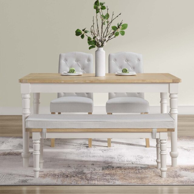 Avesbury Oak Dining Table - Oak - Wilko - image 1