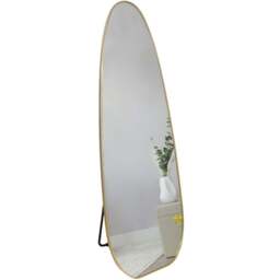 Golden Frame Organic Long Mirror 180 x 60cm - The Port. Co Gallery - Wilko - thumbnail 1