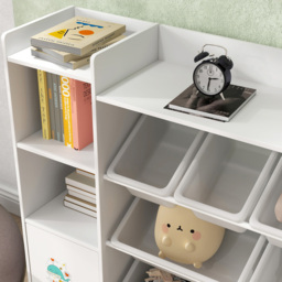 AIYAPLAY 8 Bin White Kids Toy Storage Organiser - Size: 90 x 30 x 140cm - Wilko - thumbnail 5