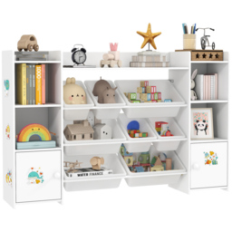 AIYAPLAY 8 Bin White Kids Toy Storage Organiser - Size: 90 x 30 x 140cm - Wilko - thumbnail 3