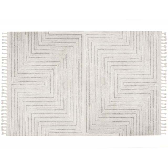 Esselle Home Arctic Maze Natural and Grey Rug 120 x 170cm - Cream - Wilko - image 1