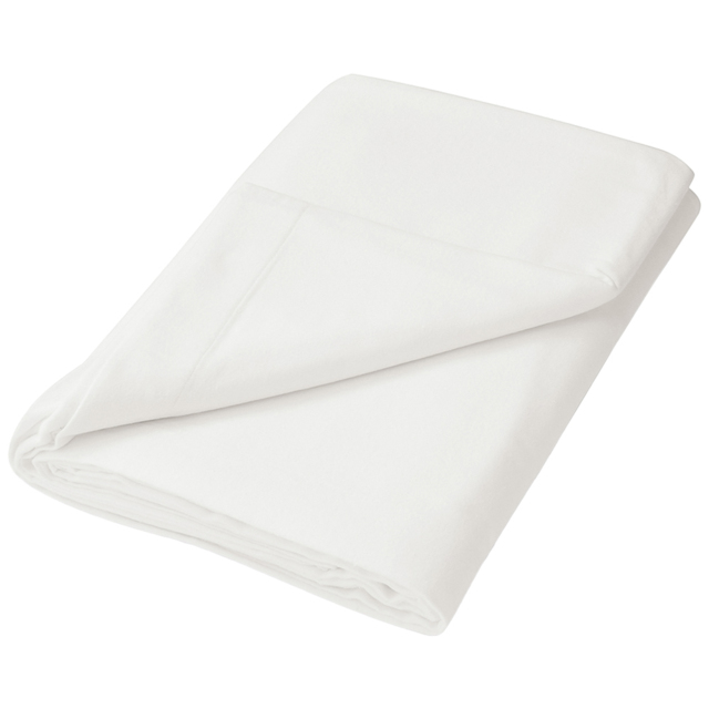 Helena Springfield Double White Brushed Cotton Flat Bed Sheet - Wilko - image 1