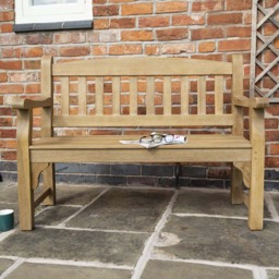 Tuscan 1.2m Bench - Size: 90 x 120 x 61cm - Brown - Rowlinson - Wilko - thumbnail 6