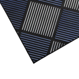 JVL Platina Silver Blue Rubber Scrapper Doormat 40 x 70cm - JVL Homewares - Wilko - thumbnail 4