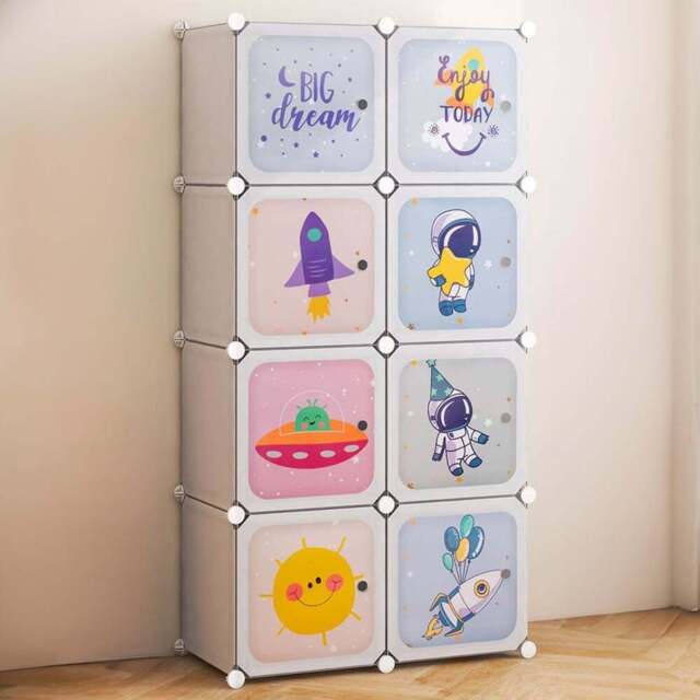 Costway White 8 Cube Baby Closet Organiser - Size: 45 x 38 x 16cm - Wilko - image 1