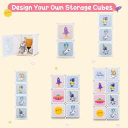 Costway White 8 Cube Baby Closet Organiser - Size: 45 x 38 x 16cm - Wilko - thumbnail 5