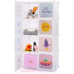 Costway White 8 Cube Baby Closet Organiser - Size: 45 x 38 x 16cm - Wilko - thumbnail 4