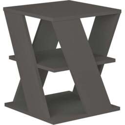 Decortie Cyclo 2 Shelf Anthracite Modern Multipurpose Coffee Table - Size: 55 x 45 x 45cm - Black - Wilko - thumbnail 3