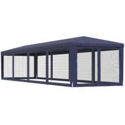 vidaXL 3 x 12m Blue Party Tent with 10 Mesh Sidewalls - Wilko - thumbnail 6