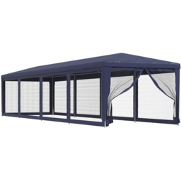 vidaXL 3 x 12m Blue Party Tent with 10 Mesh Sidewalls - Wilko - thumbnail 3
