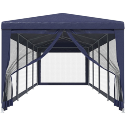 vidaXL 3 x 12m Blue Party Tent with 10 Mesh Sidewalls - Wilko - thumbnail 4