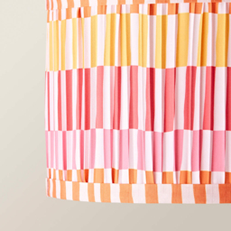 ValueLights Rae Multicolour Stripe Pleated Small Drum Ceiling Lamp Shade - Size: 15 x 25 x 25cm - Wilko - thumbnail 6