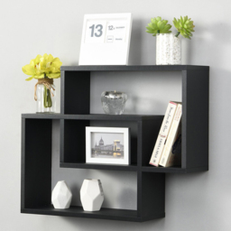 Latitude Display Wall Shelf - Black - Wilko