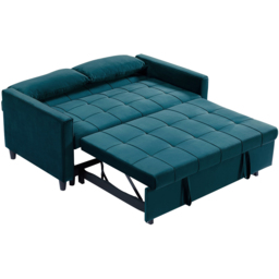 Furniture One 2 Seater 3 in 1 Green Convertible Sofa Bed - Wilko - thumbnail 4