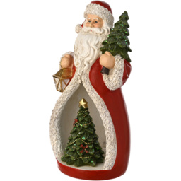 The Seasonal Gift Co Regal Tidings LED Santa with Mini Christmas Tree Decoration 18cm - Size: 18 x 9 x 7cm - Red - The Seasonal Gift Co. - Wilko - thumbnail 5