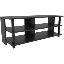 Decorotika Pueblo 4 Open Shelf Black and Anthracite Wide TV Unit - Size: 47 x 120 x 45cm - Multi - Wilko - thumbnail 3