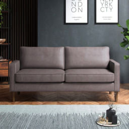 Bexhill 5 Seater Grey Faux Leather Sofa Suite - Wilko - thumbnail 6