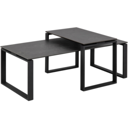 Florence Katrine Black Ceramic Coffee Table Set of 2 - Furniture To Go - Wilko - thumbnail 3