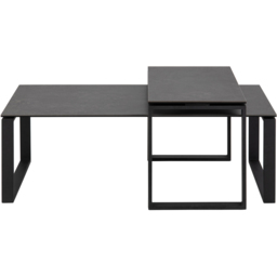 Florence Katrine Black Ceramic Coffee Table Set of 2 - Furniture To Go - Wilko - thumbnail 4