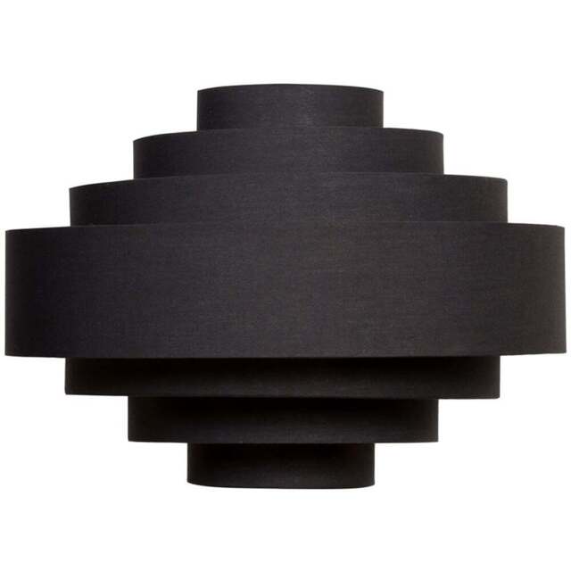 ValueLights Sette 7 Layer Black with Gold Inner Pendant Shade 45cm - Size: 45 x 33 x 45cm - Wilko - image 1
