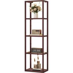 HOMCOM 4 Shelf Brown Glass Dimmable LED Floor Lamp - Size: 25 x 37 x 54cm - Wilko - thumbnail 1