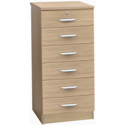 R White Cabinets 6 Drawer Brown Chest of Drawers - Wilko - thumbnail 3
