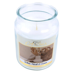 True Aroma White Musk and Linen Large Mason Jar Scented Candle - Size: 9 x 16 x 9 kg - Wilko - thumbnail 3