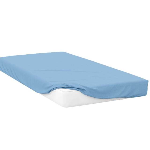 Serene King Size Sky Blue Fitted Bed Sheet - Wilko - image 1