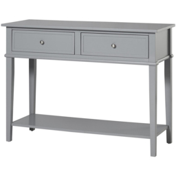 Dorel Franklin 2 Drawer Single Shelf Grey Console Table - Size: 76 x 104 x 40cm - Wilko - thumbnail 5