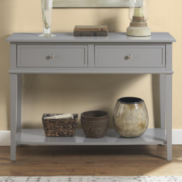 Dorel Franklin 2 Drawer Single Shelf Grey Console Table - Size: 76 x 104 x 40cm - Wilko