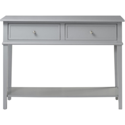 Dorel Franklin 2 Drawer Single Shelf Grey Console Table - Size: 76 x 104 x 40cm - Wilko - thumbnail 4