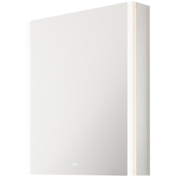 Sorrelis Boreal Single Door Tunable LED Mirror Cabinet 70 x 55cm - Size: 70 x 55 x 13cm - Black - Wilko - thumbnail 3