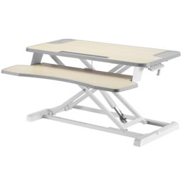 Properav 2 Tier White Stand Up Desk - Size: 11 x 80 x 40cm - Wilko - thumbnail 3