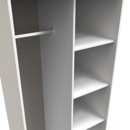 Crowndale Diamond Ready Assembled Matt Indigo and White Tall Open Wardrobe - Size: Doorless - Wilko - thumbnail 6