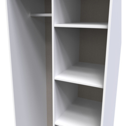 Crowndale Diamond Ready Assembled Matt Indigo and White Tall Open Wardrobe - Size: Doorless - Wilko - thumbnail 7