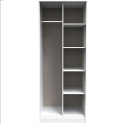 Crowndale Diamond Ready Assembled Matt Indigo and White Tall Open Wardrobe - Size: Doorless - Wilko - thumbnail 3
