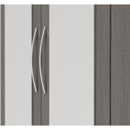 Seconique Nevada 4 Door 2 Drawer Black Wood Grain Mirror Wardrobe - Size: 4 Door, 2 Drawer - Wilko - thumbnail 6
