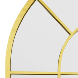 MirrorOutlet The Arcus Gold Framed Arched Leaner and Wall Garden Mirror 180 x 85cm - Size: 180 x 85 x 3cm - Wilko - thumbnail 6