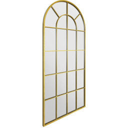 MirrorOutlet The Arcus Gold Framed Arched Leaner and Wall Garden Mirror 180 x 85cm - Size: 180 x 85 x 3cm - Wilko - thumbnail 4