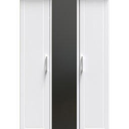 Crowndale Kent 3 Door White Ash and Modern Oak Mirror Wardrobe - Wilko - thumbnail 4